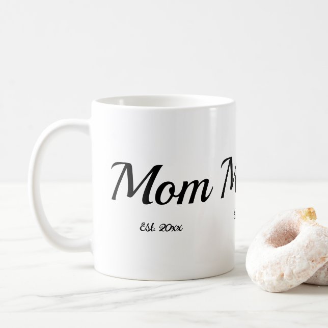 Mom Established New Mom Gift  Kaffeetasse (Mit Donut)