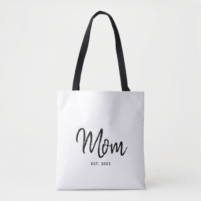 Mom Established New Mom Gift Tote Bag (Vorderseite)