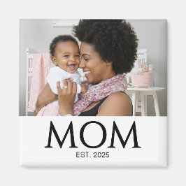 Mom Established Photo Gift Magnet