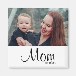 Mom Established Photo Gift Magnet
