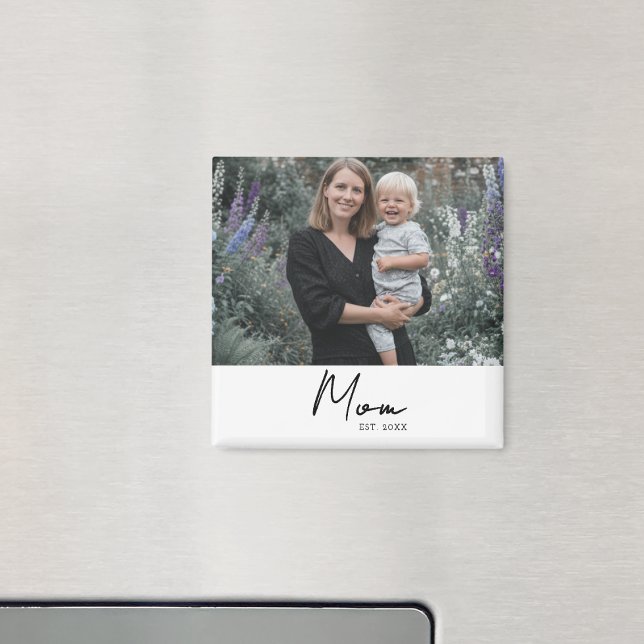 Mom Established Photo Gift Magnet (Von Creator hochgeladen)