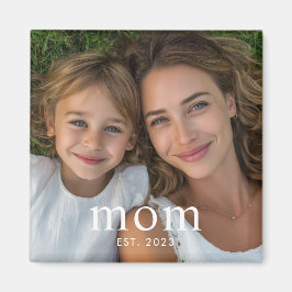 Mom Established Photo Gift Magnet