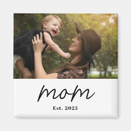 Mom Established Photo Gift Magnet
