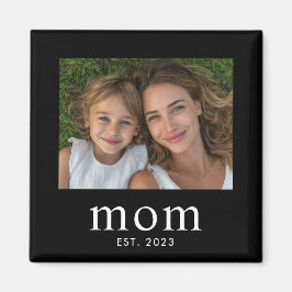 Mom Established Photo Gift Magnet