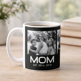 Mom Established Photo Mother's Day Kaffeetasse