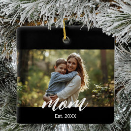 Mom Established Photo Mother's Day Keramikornament