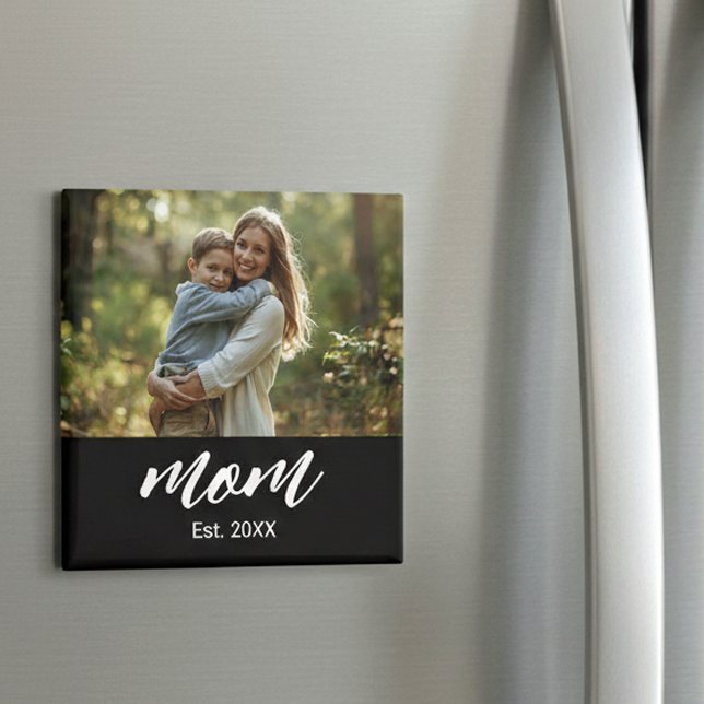Mom Established Photo Mother's Day Magnet (Von Creator hochgeladen)