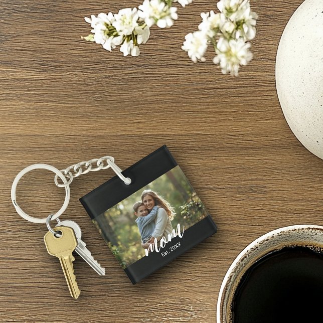 Mom Established Photo Mother's Day Schlüsselanhänger (Von Creator hochgeladen)