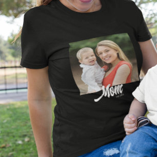 Mom Established Schrift Foto  T-Shirt