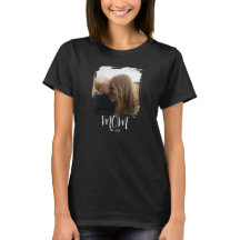 Mom Established Schriftzug Foto T-Shirt