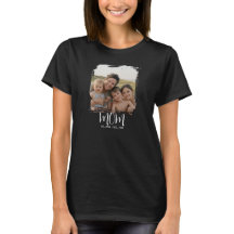 Mom Established Schriftzug Foto T-Shirt