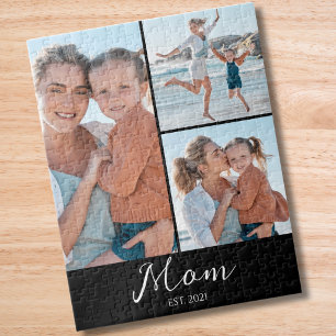 Mom Established Schwarz 3 Foto Puzzle