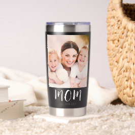 Mom Established Script Black 2 Photo Thermobecher