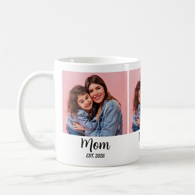 Mom Established Script Black 3 Photo  Kaffeetasse (Links)