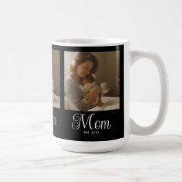 Mom Established Script Black 3 Photo Kaffeetasse
