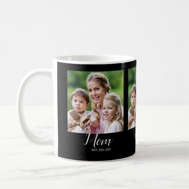 Mom Established Script Black 3 Photo  Kaffeetasse (Links)
