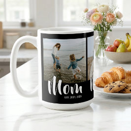 Mom Established Script Black 3 Photo Kaffeetasse