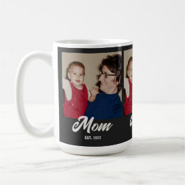 Mom Established Script Black 3 Photo Kaffeetasse