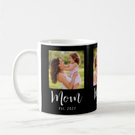 Mom Established Script Black 3 Photo Kaffeetasse