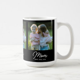 Mom Established Script Black 3 Photo Kaffeetasse