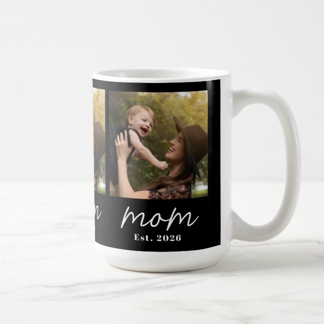 Mom Established Script Black 3 Photo  Kaffeetasse (Rechts)