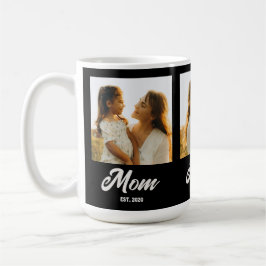 Mom Established Script Black 3 Photo Kaffeetasse
