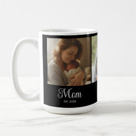 Mom Established Script Black 3 Photo Kaffeetasse