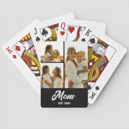 Mom Established Script Black 3 Photo Spielkarten