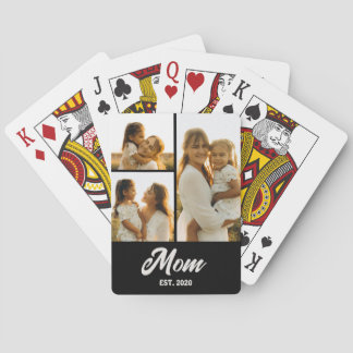Mom Established Script Black 3 Photo Spielkarten