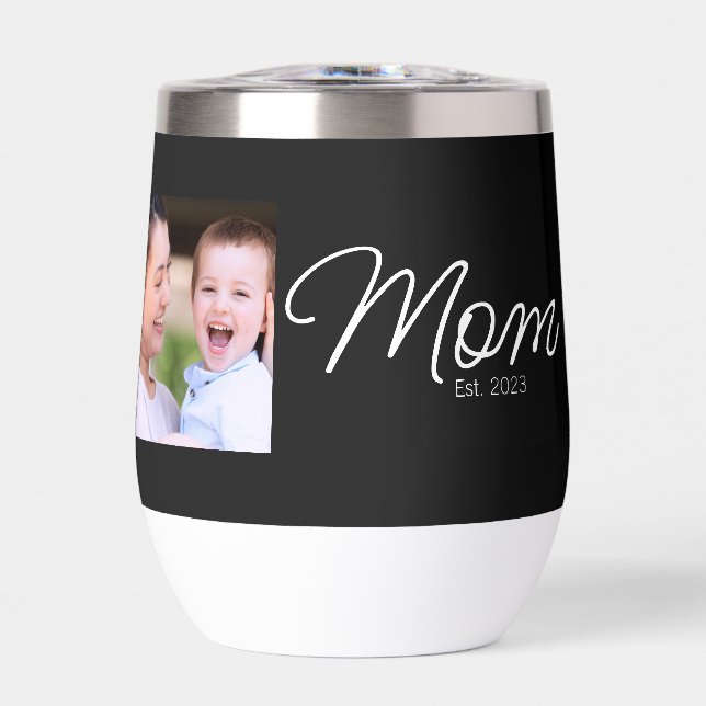 Mom Established Script Black Photo (Vorderseite)