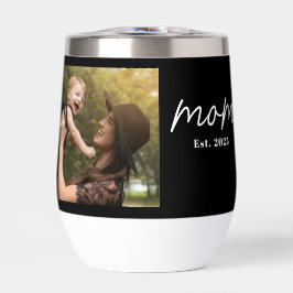 Mom Established Script Black Photo