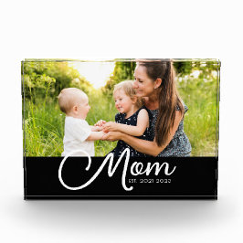 Mom Established Script Black Photo Fotoblock