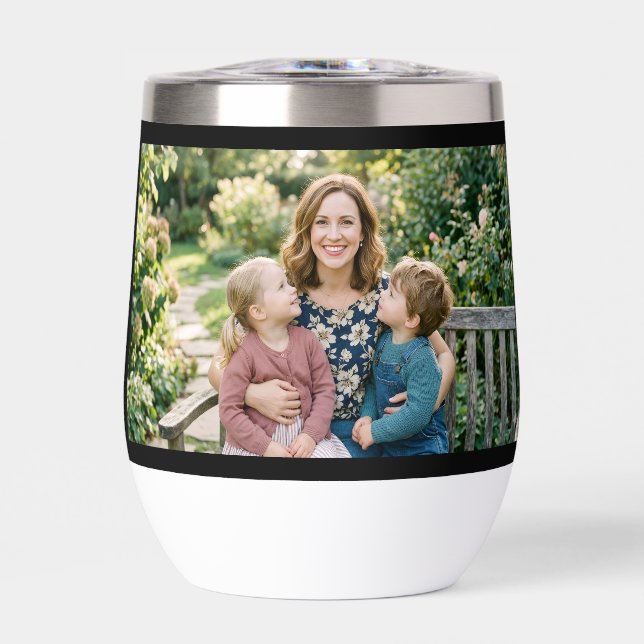 Mom Established Script Black Photo Thermal  (Vorderseite)