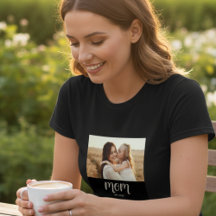 Mom Established Script Photo T-Shirt