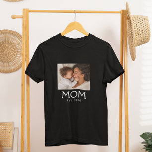 Mom Established Typography Foto T-Shirt