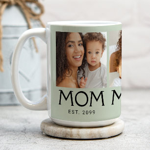 Mom Established Typography Salbeigrün 3 Foto Kaffeetasse