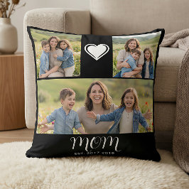 Mom EstablishedScript Black 3 Photo Kissen