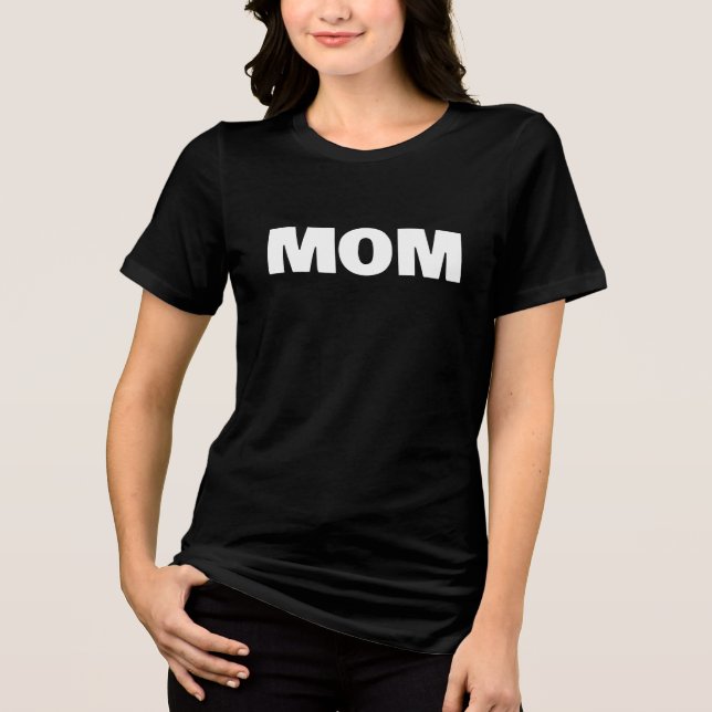 Mom Family Photoshoot Bold Lettered Tri-Blend Shirt (Vorderseite)
