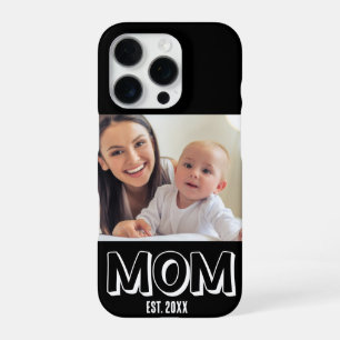 Mom Foto Minimale Typografie Gründungsjahr iPhone 16 Pro Hülle