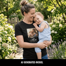 Mom Gegründet Schwarzes Elegantes Skript Foto