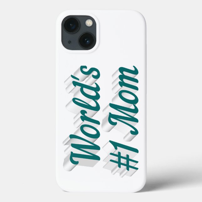 Mom green text  iPhone case (Rückseite)