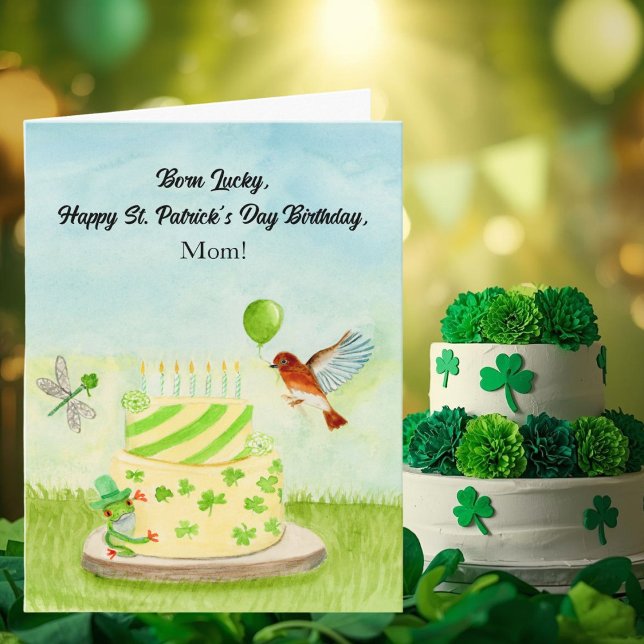Mom Happy St Patricks Day Birthday Karte (Von Creator hochgeladen)