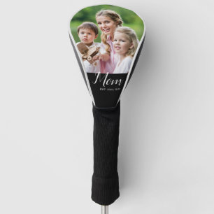 Mom hat es geschafft Schrift Schwarz Foto Golf Headcover
