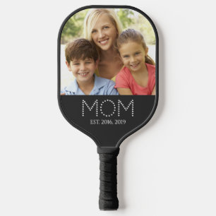 Mom hat Foto eingerichtet Pickleball Schläger