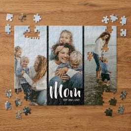 Mom hat modernes Skript 3 Foto eingerichtet Puzzle