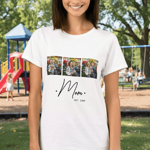 Mom hat Skript 3 Foto Weiß erstellt T-Shirt