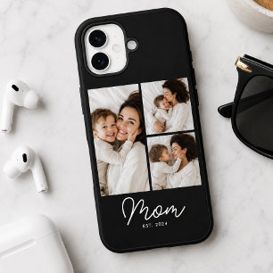 Mom hat Skript Schwarz 3 Foto eingerichtet iPhone 16 Hülle