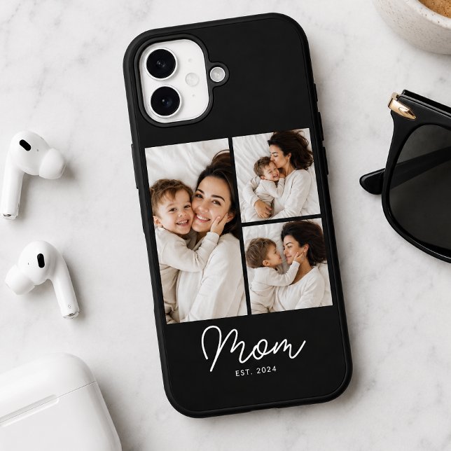 Mom hat Skript Schwarz 3 Foto eingerichtet Case-Mate iPhone Hülle (Von Creator hochgeladen)