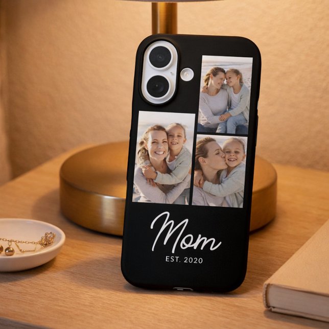 Mom hat Skript Schwarz 3 Foto eingerichtet Case-Mate iPhone Hülle (Von Creator hochgeladen)