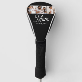 Mom hat Skript Schwarz 3 Foto Golf Headcover